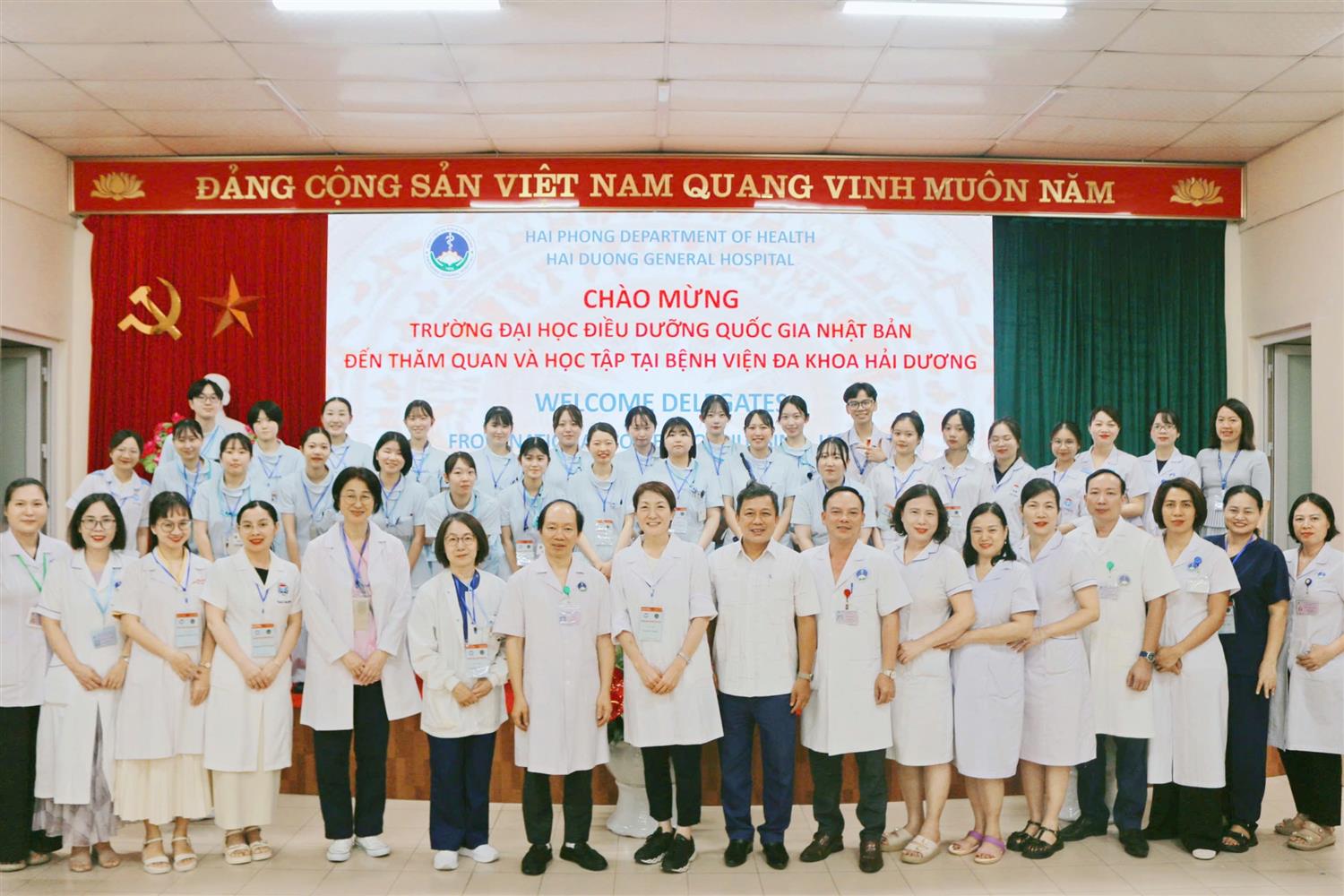 Bệnh viện Đa khoa Hải Dương đón đoàn Trường Đại học Điều dưỡng Quốc gia Nhật Bản đến tham quan, trao đổi chuyên môn